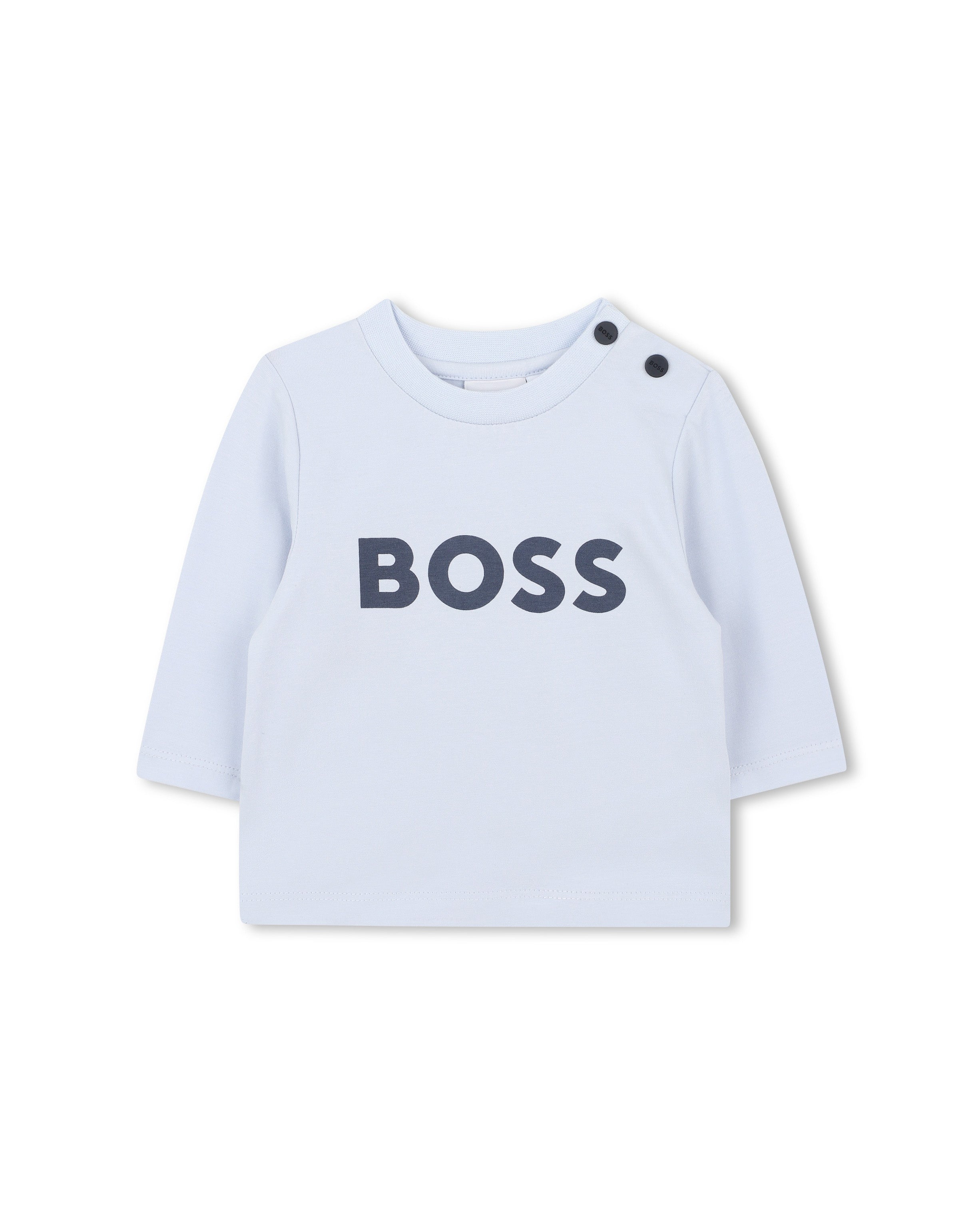 Boss Kids Salopette a Costine + T-shirt Navy per Neonati