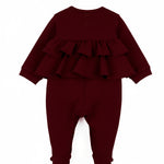 Elisabetta Franchi La Mia Bambina Tutina cherry con Volant per Neonate