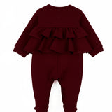 Elisabetta Franchi La Mia Bambina Tutina cherry con Volant per Neonate