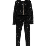 Elisabetta Franchi La Mia Bambina Completo Nero Sparkling per Bambine