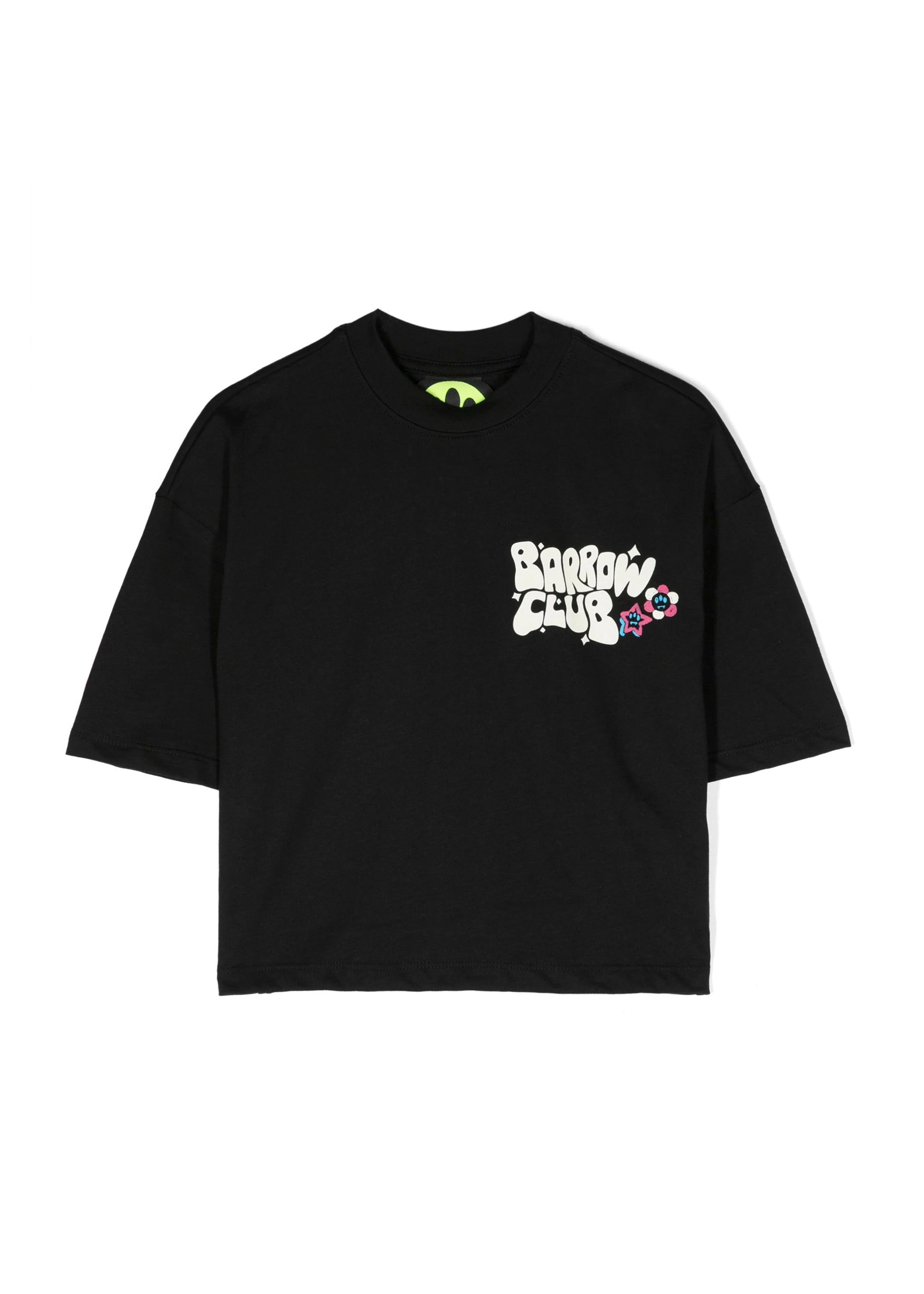 Barrow Kids T-shirt Nera con Logo con Decorazione