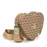 Michael Kors Kids Borsa Beige Cuore con Monogram per Bambine (dettaglio)