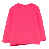 Moschino Kids T-shirt Manica Lunga Lampone con Patch per Neonate