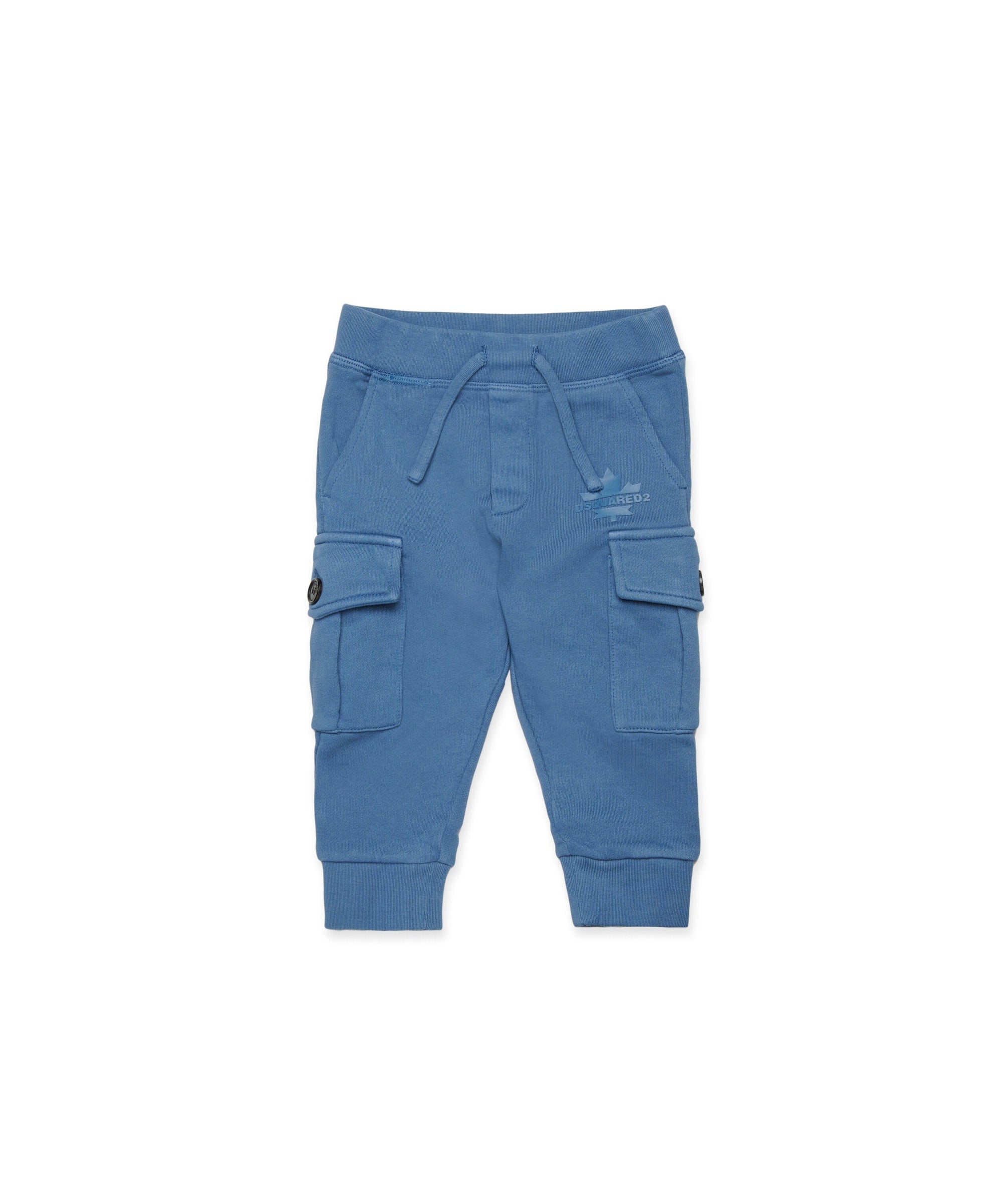 Dsquared2 Kids Pantaloni Cargo in Felpa Lavagna per Neonati