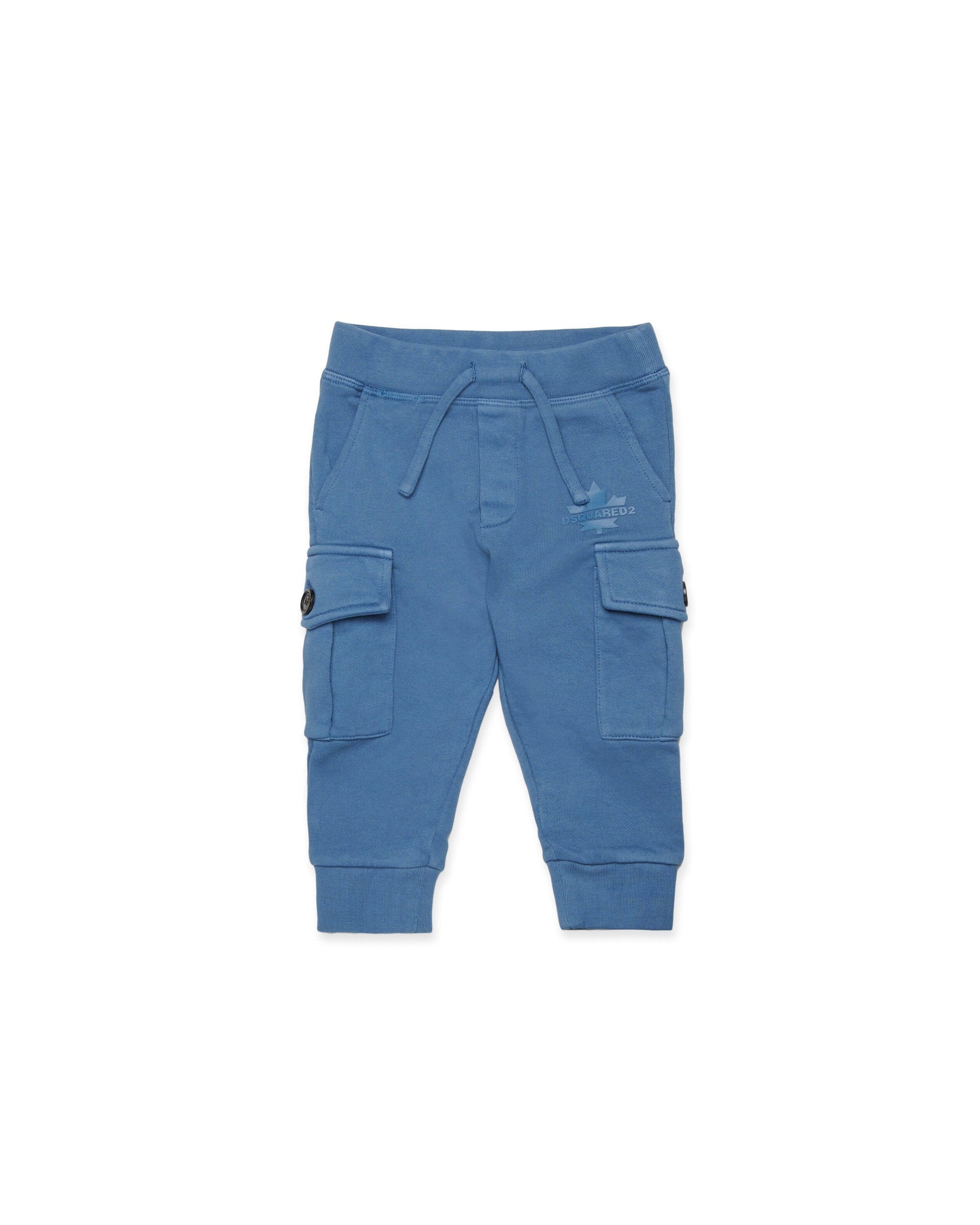 Dsquared2 Kids Pantaloni Cargo in Felpa Lavagna per Neonati