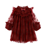 Angel's Face Kids Abito in Tulle Bordeaux per Bambine