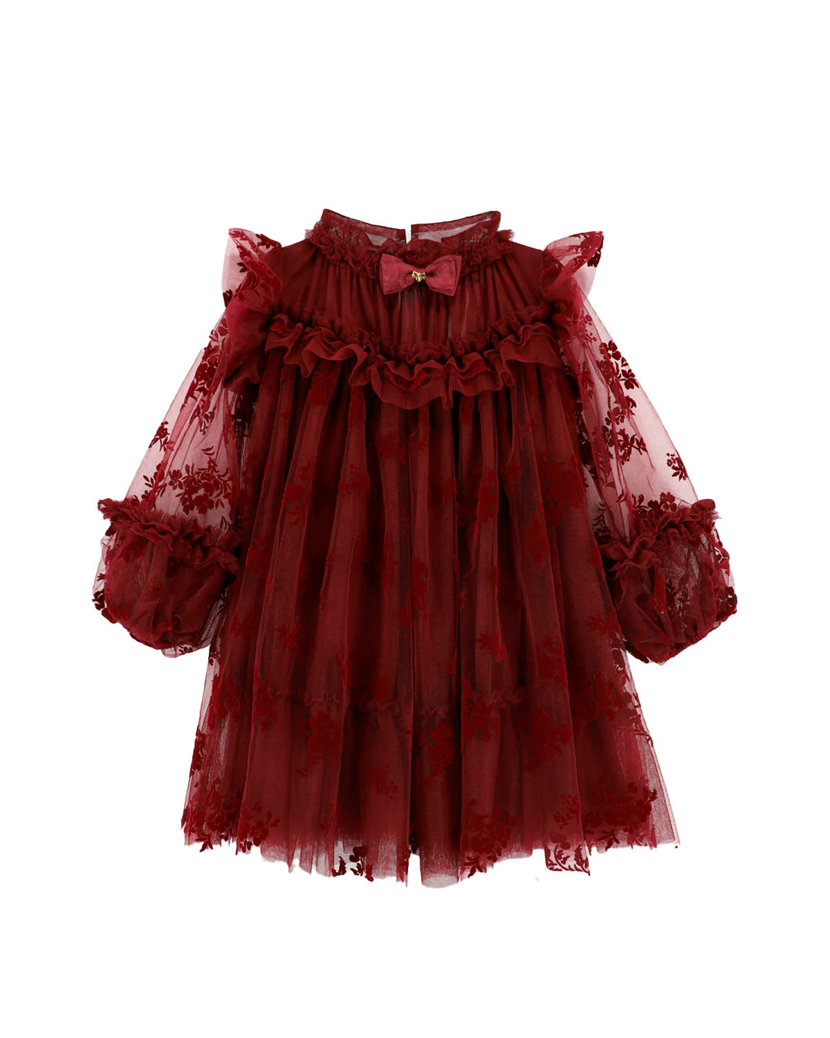 Angel's Face Kids Abito in Tulle Bordeaux per Bambine
