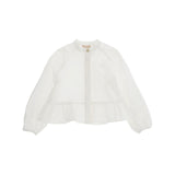 Elisabetta Franchi La Mia Bambina Camicia Panna con Volant per Neonate