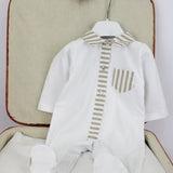 Deolinda Tutina Bianca/Beige per Neonati