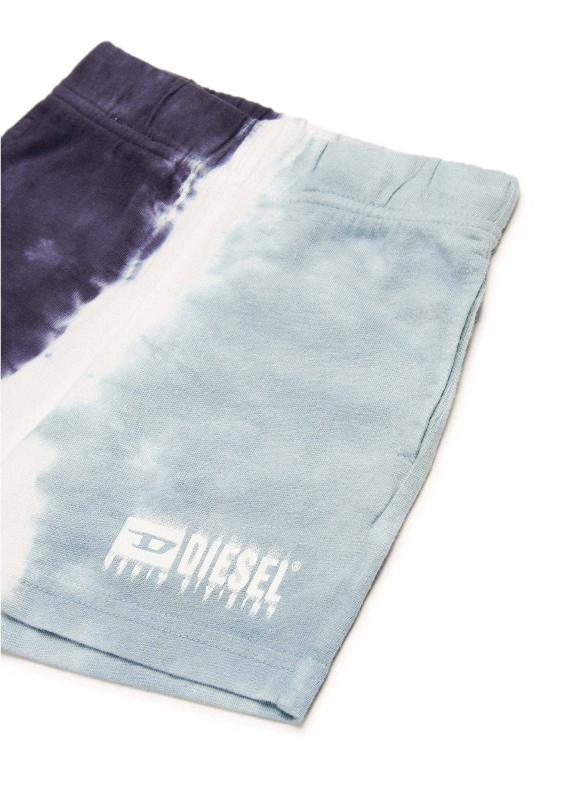 Diesel Kids Short Effetto Sfumato con Logo per Neonati