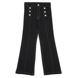 Elisabetta Franchi La Mia Bambina Jeans Flare Denim Scuro per Bambine