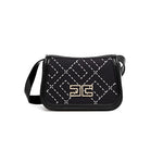 Elisabetta Franchi La Mia Bambina Borsa a Tracolla Nero con Logo Geometrica per Bambine