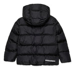 Dsquared2 Kids piumino Nero con Cappuccio e Logo Interno per Bambini