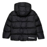 Dsquared2 Kids piumino Nero con Cappuccio e Logo Interno per Bambini