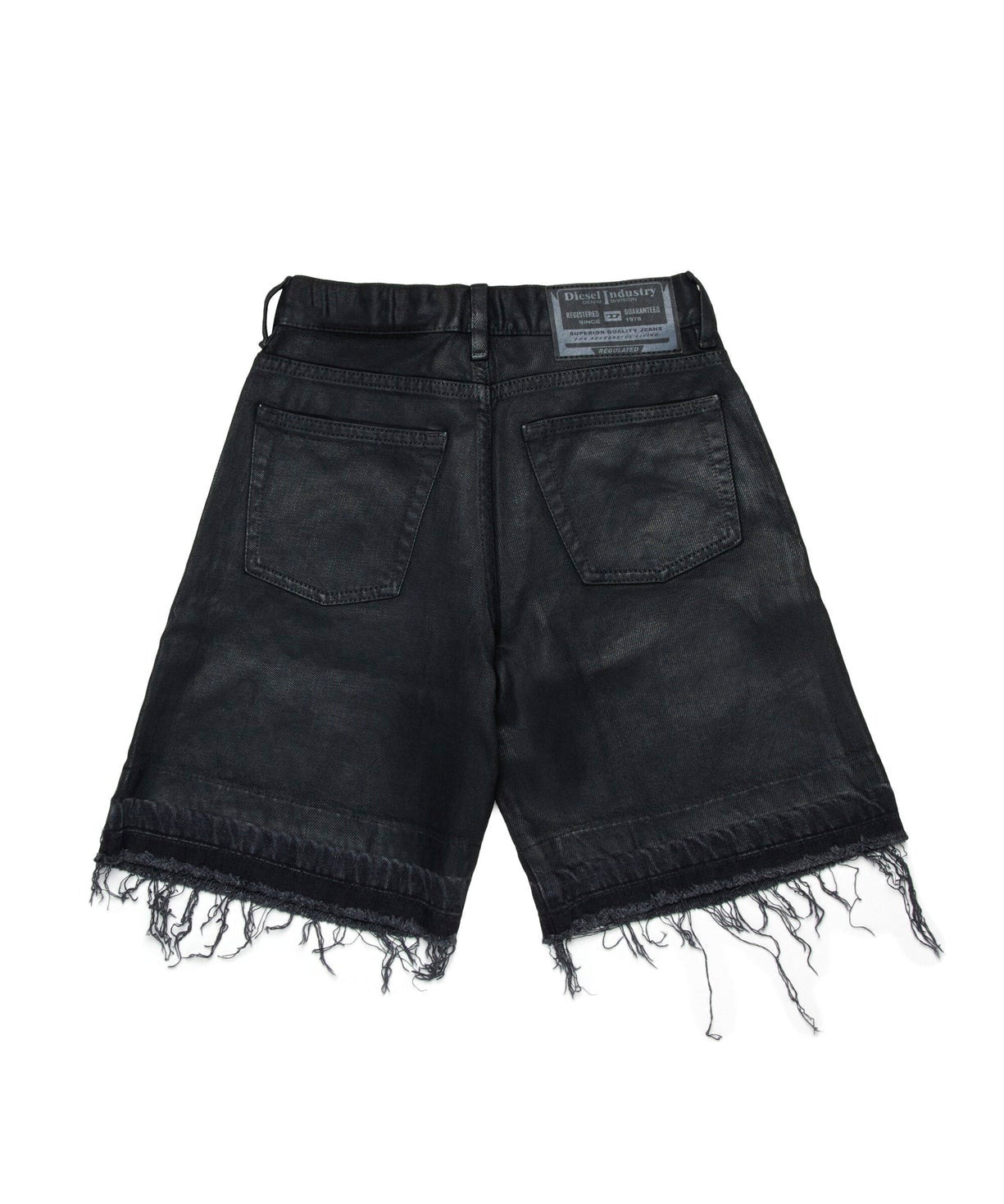 Diesel Kids Bermuda Neri Taglio Vivo per Bambini