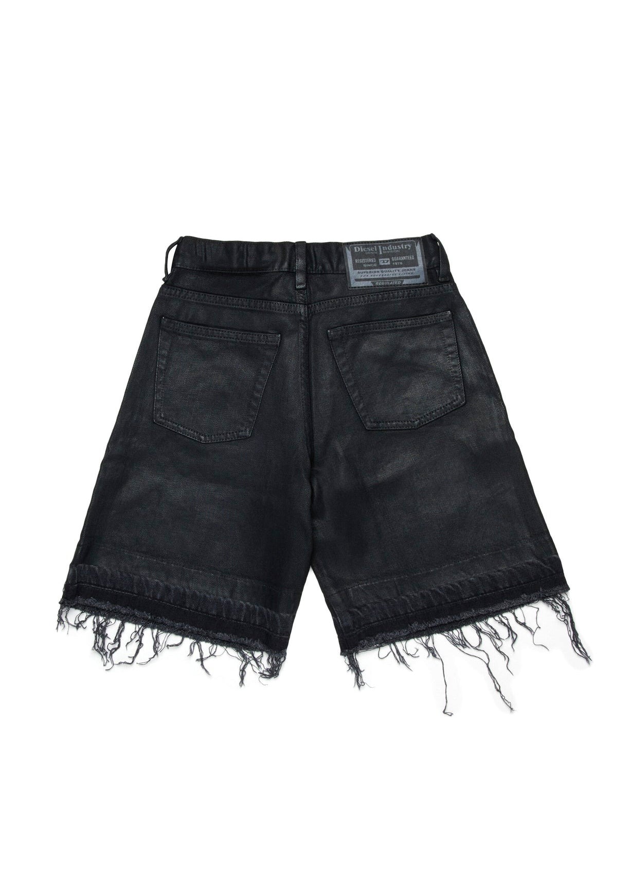 Diesel Kids Bermuda Neri Taglio Vivo per Bambini