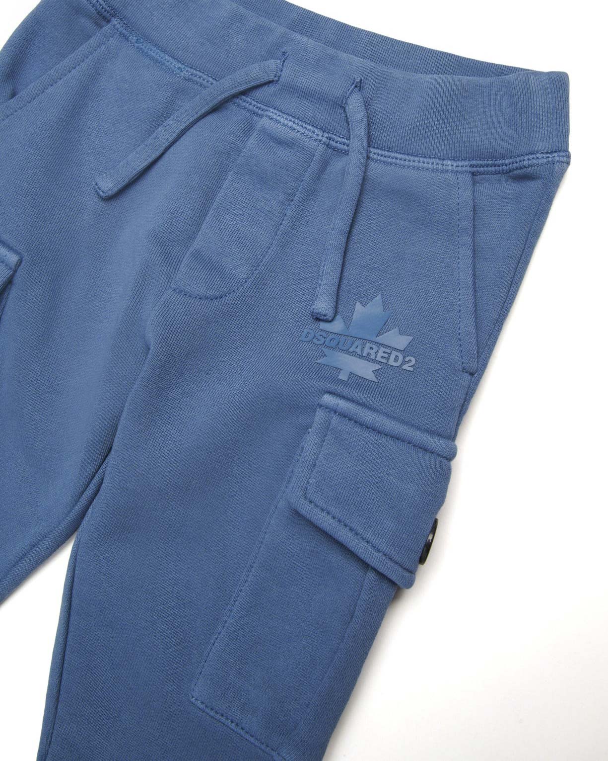 Dsquared2 Kids Pantaloni Cargo in Felpa Lavagna per Neonati