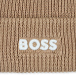 Boss Kids Cappello in Cotone Biscotto per Neonati