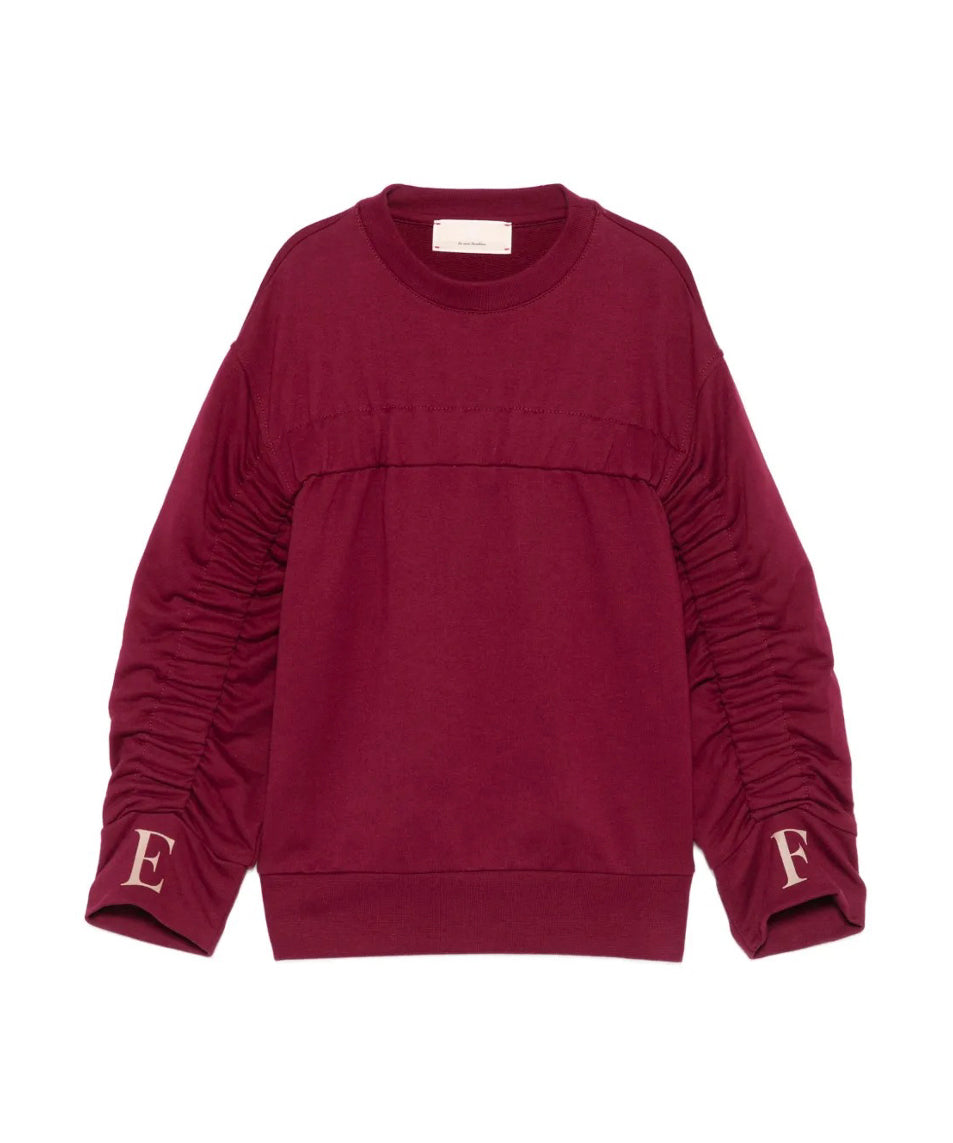 Elisabetta Franchi La Mia Bambina Felpa Cherry Girocollo con EF per Bambine