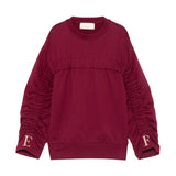 Elisabetta Franchi La Mia Bambina Felpa Cherry Girocollo con EF per Bambine