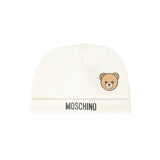 Moschino Kids Cappello Panna con Logo per Neonati