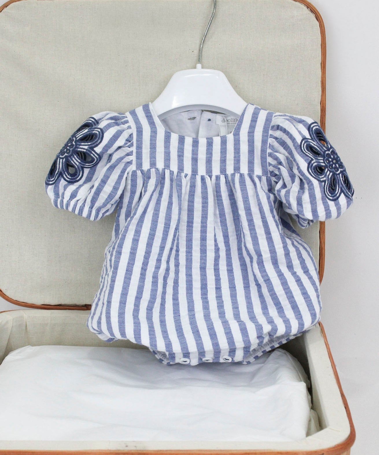Deolinda Pagliaccetto Bianco/Blu per Neonate