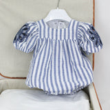 Deolinda Pagliaccetto Bianco/Blu per Neonate
