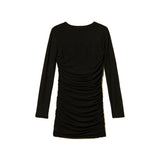 Twinset Kids Abito Nero Corto in Tulle con Arricciatura per Bambine