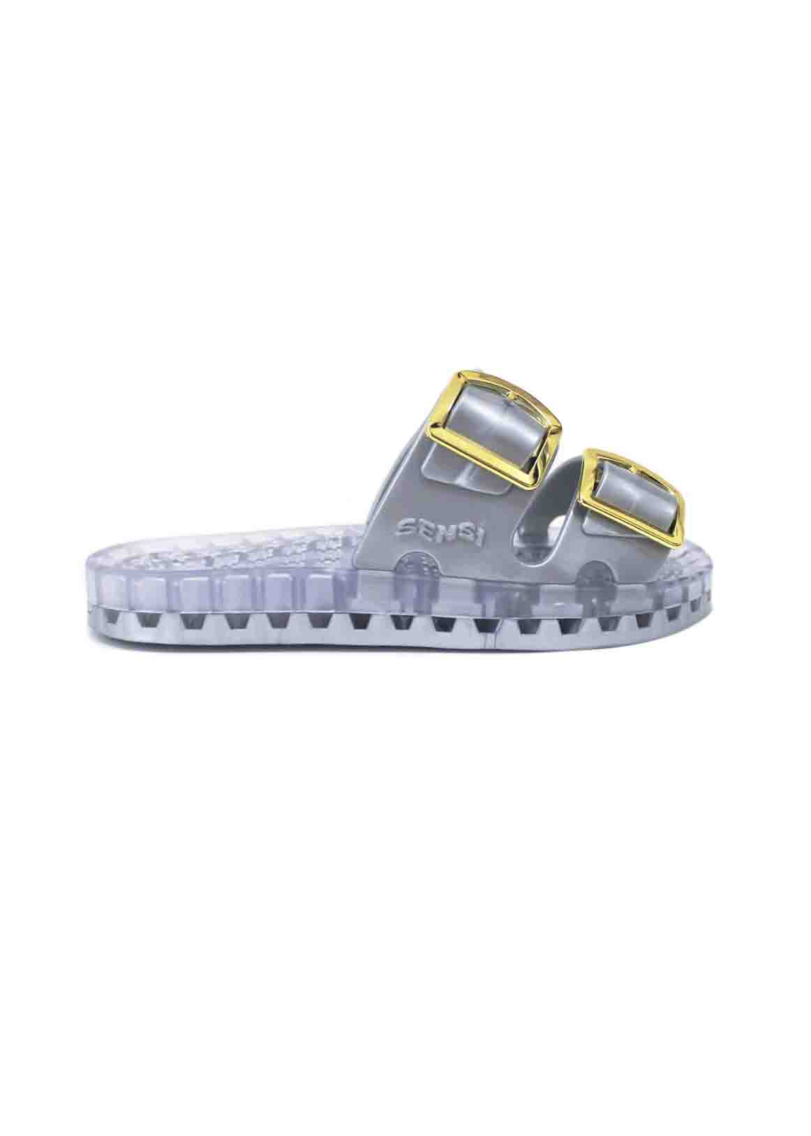 Sensi Kids Flamingo Sandalo Argento Doppia Fascia per Bambini (lato)