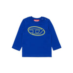 Diesel Kids T-shirt Blu Lunghe Maniche con Oval D per Neonati