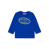 Diesel Kids T-shirt Blu Lunghe Maniche con Oval D per Neonati