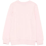 Moschino Kids Felpa Girocollo Rosa con Patch Logo per Bambine