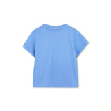 Boss Kids T-shirt Celeste con Logo per Neonati (retro)