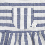 Deolinda Pagliaccetto Bianco/Blu a Righe per Neonate (dettaglio)