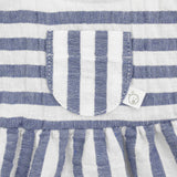 Deolinda Pagliaccetto Bianco/Blu a Righe per Neonate (dettaglio)