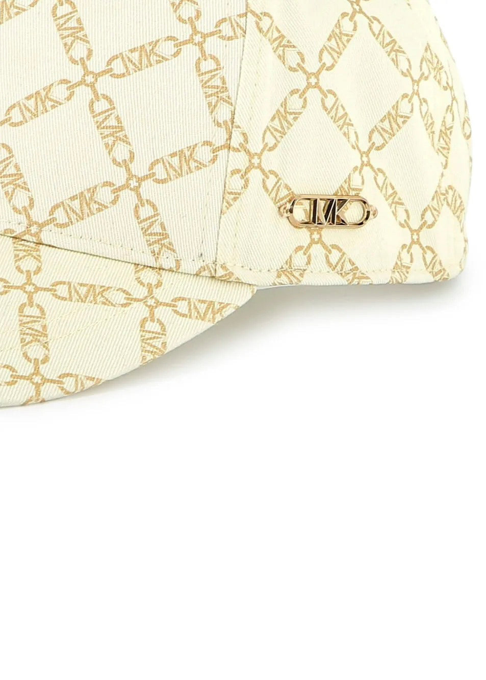 Michael Kors Kids Cappello Crema Logo All over per Bambine (dettaglio)