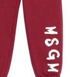 MSGM Kids Pantaloni in Tuta Borgogna per Bambine