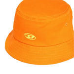 Diesel Kids Cappello Bucket Arancione con Logo per Bambini (dettaglio)