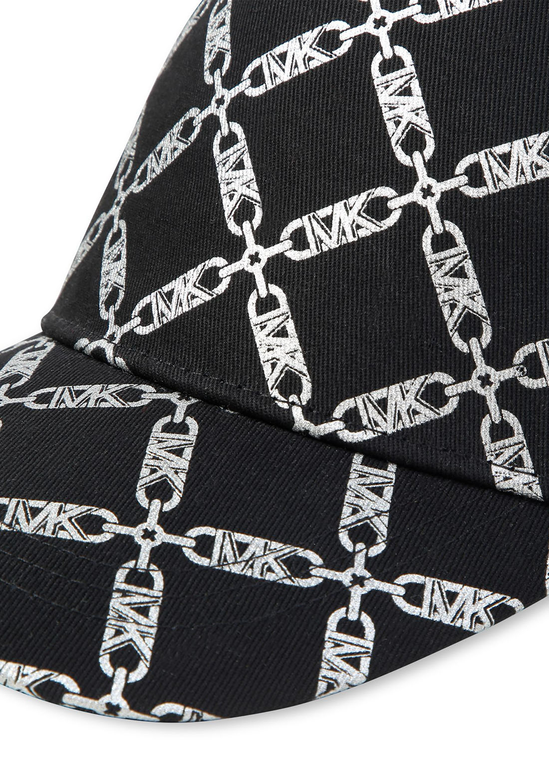 Michael Kors Kids Cappello Nero con Stampa per Bambine (dettaglio)