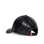 Diesel Kids Cappello Nero in Simil Pelle con Oval D