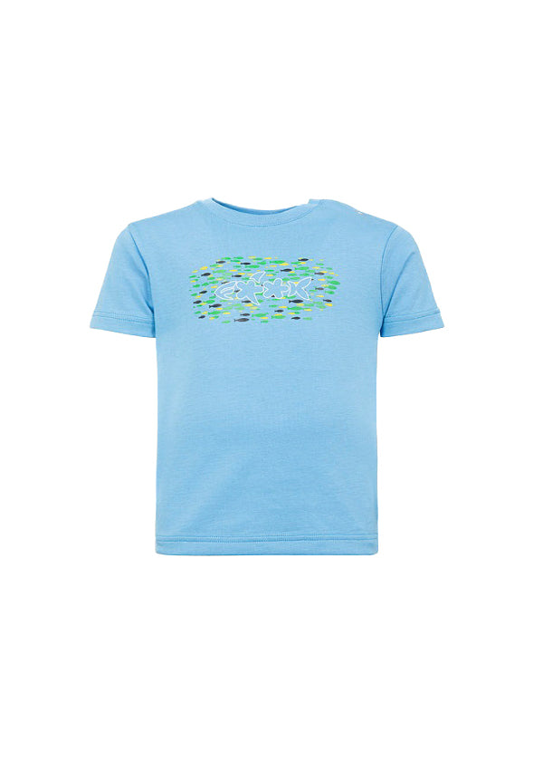 Effek T-shirt Turchese con Stampa per Neonati
