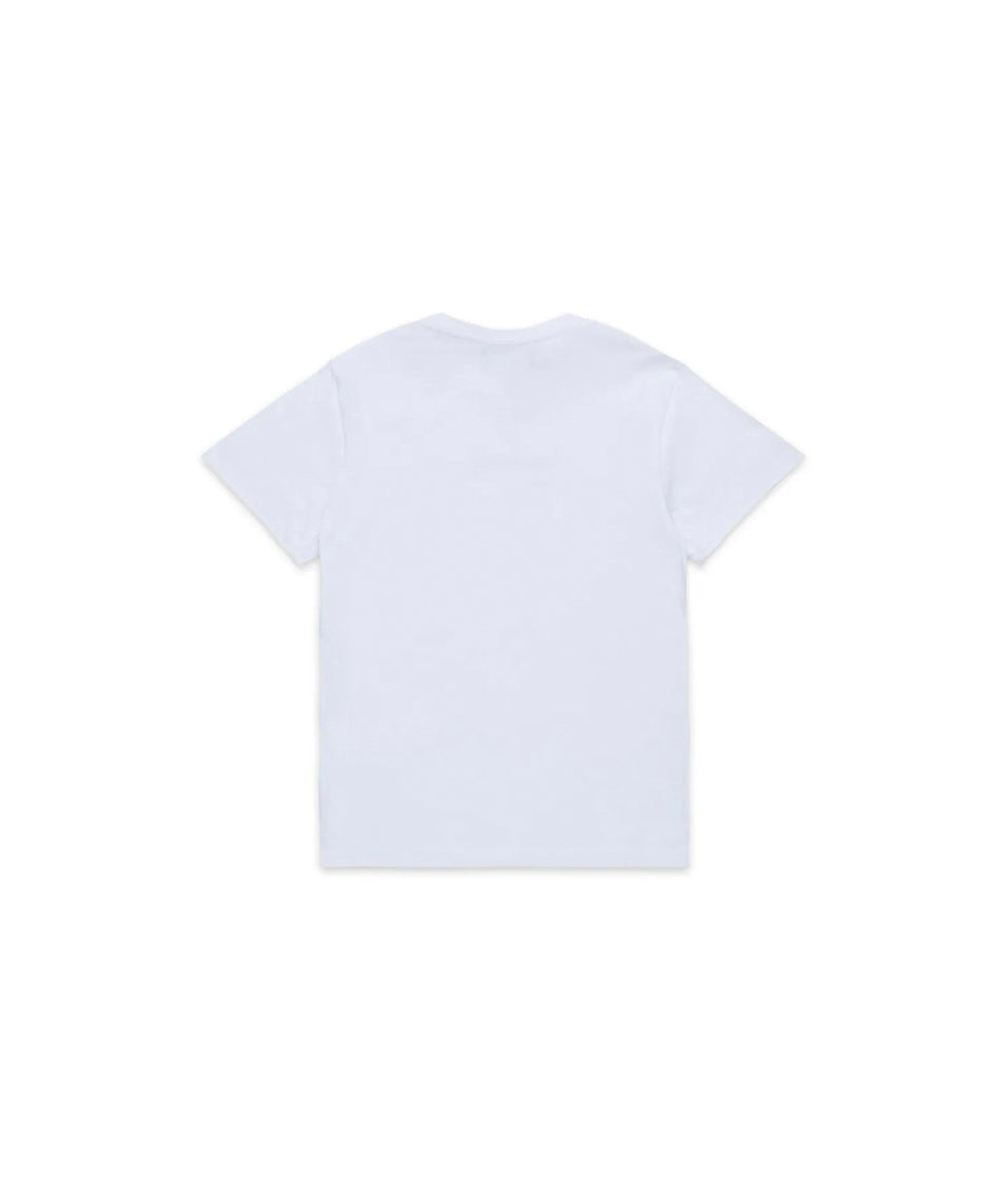 Dsquared2 Kids T-shirt Bianca con D2 per Neonati
