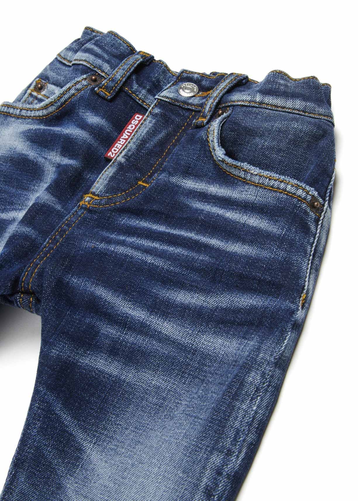 Dsquared Kids Denim Scuro per Neonati
