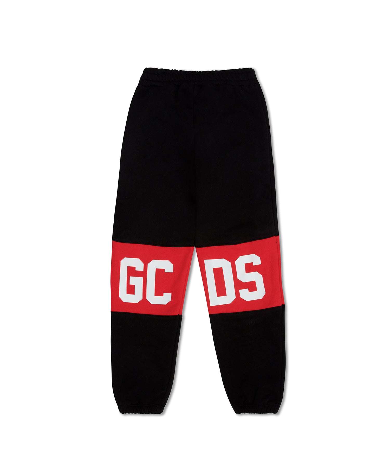 Gcds Kids Pantalone di Tuta Nero con Stampa a Contrasto Unisex per Bambini