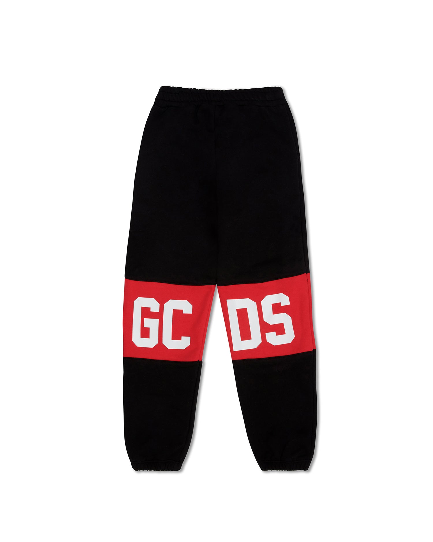 Gcds Kids Pantalone di Tuta Nero con Stampa a Contrasto Unisex per Bambini