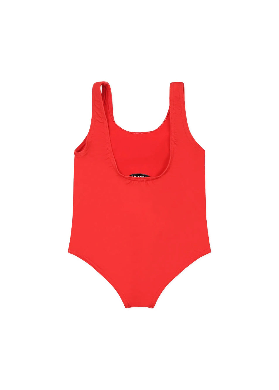 Moschino Kids Costume Monokini Rosso con Stampa per Neonate
