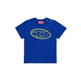 Diesel Kids T-shirt Blu con Oval D per Neonati