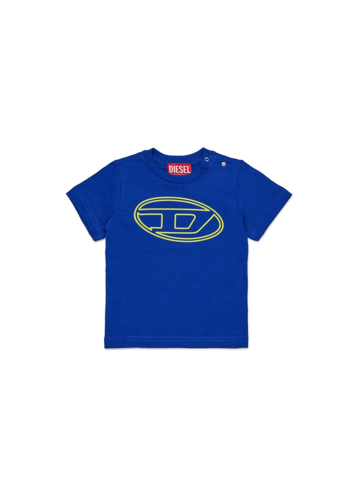 Diesel Kids T-shirt Blu con Oval D per Neonati