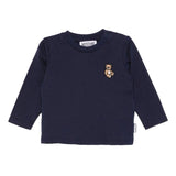 Moschino Kids T-shirt Blu Navy con Patch per Neonati