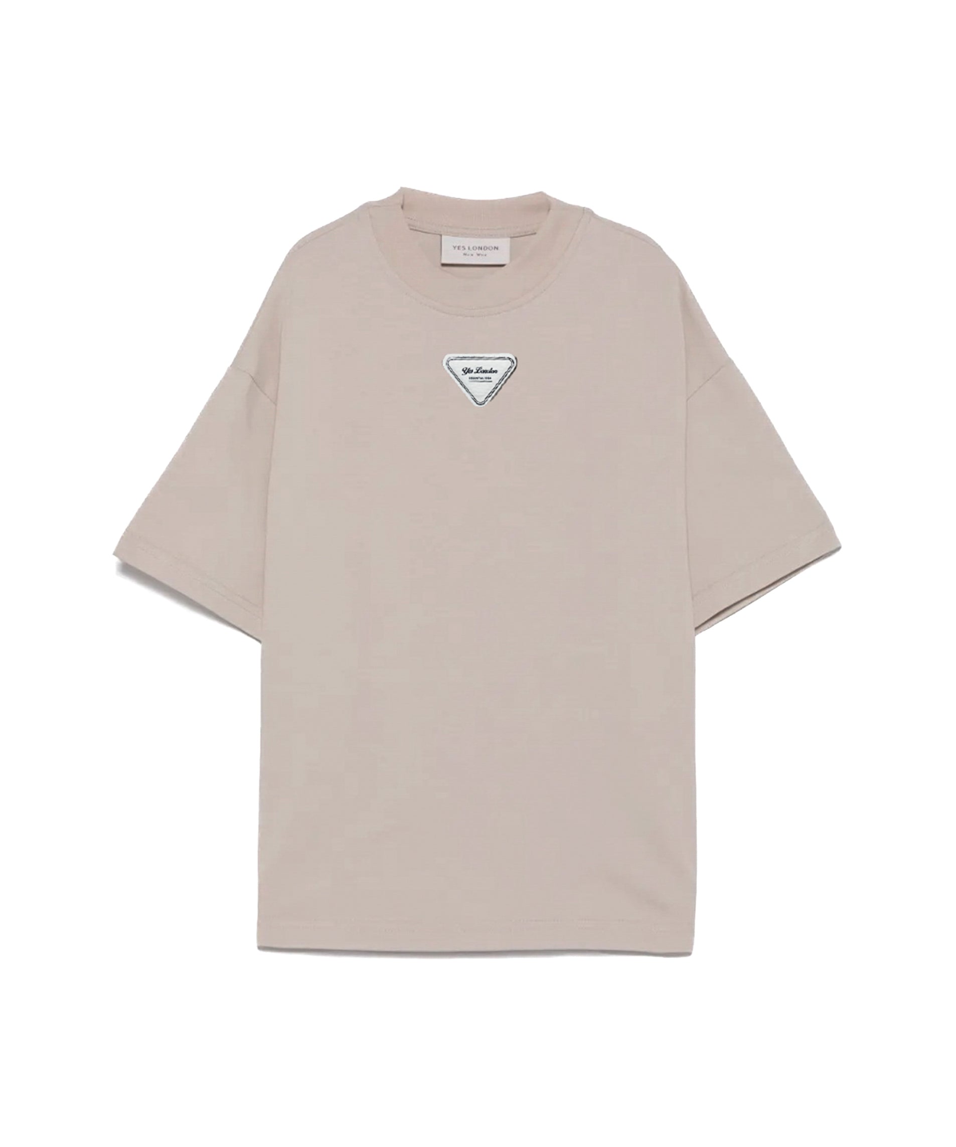 Yes London T-shirt Beige con Patch per Bambini